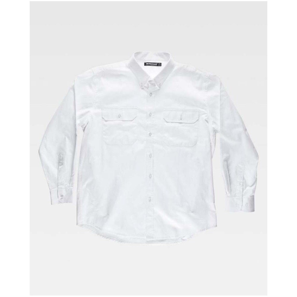 Camisa algodón Workteam B8300 Blanco
