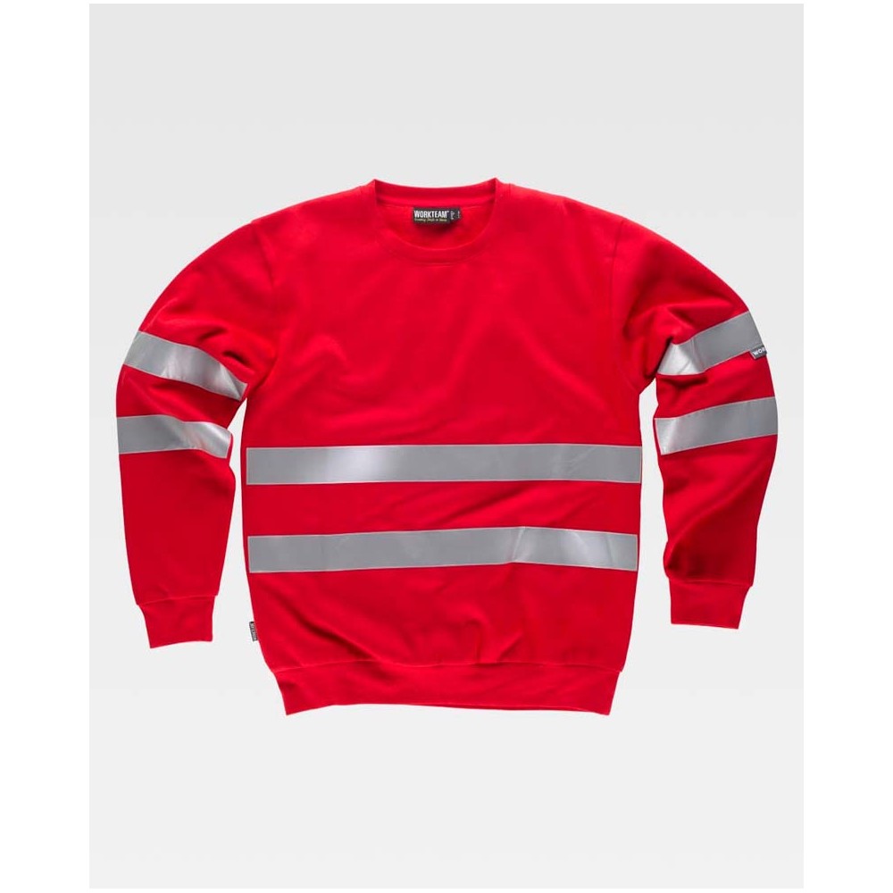 Sudadera WORKTEAM Alta Visibilidad Con Cintas Reflectantes Y Tejido Cálido De 280 G/m², Ideal Para Entornos Fríos Y Trabajo Profesional