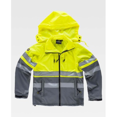 Chaqueta workshell Workteam S9525 Gris/Amarillo a.v