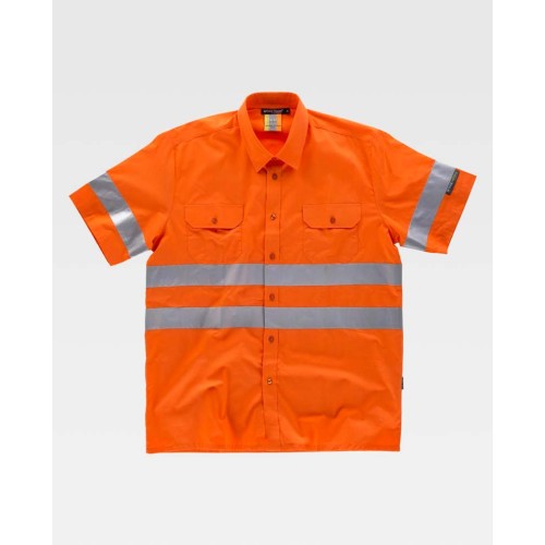 Camisa M/C Workteam C3810 Naranja