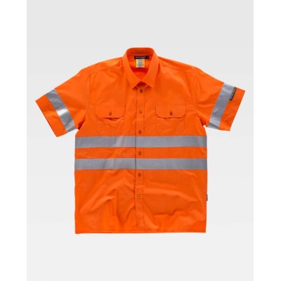 Camisa M/C Workteam C3810 Naranja