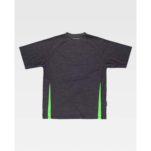 Camiseta Workteam WF2716 Gris Oscuro/Verde Lima
