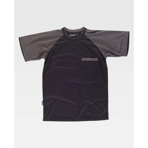 Camiseta Workteam WF1016 Negro/Gris Oscuro