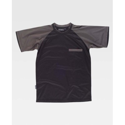 Camiseta Workteam WF1016 Negro/Gris Oscuro