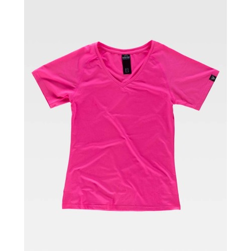 Camiseta mujer Workteam S7525 Rosa Flúor